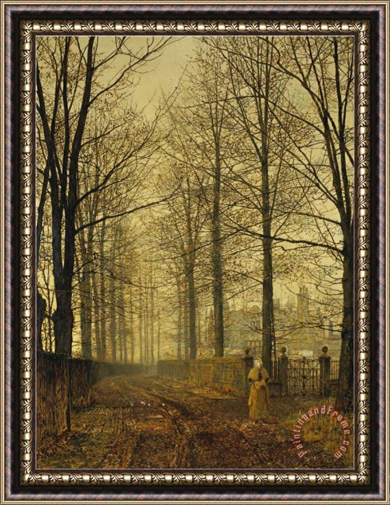 John Atkinson Grimshaw Three Hundred Years Ago 1892 Framed Painting