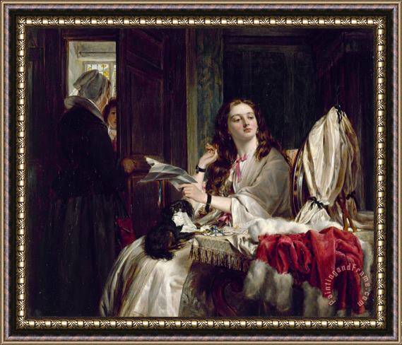 John Callcott Horsley The Morning of St Valentine Framed Painting