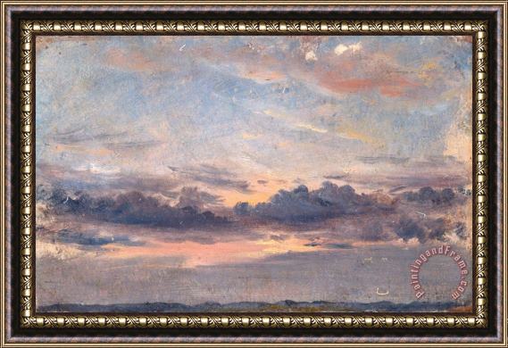John Constable A Cloud Study, Sunset Framed Painting