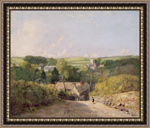 John Constable A View of Osmington Village with the Church and Vicarage Framed Print