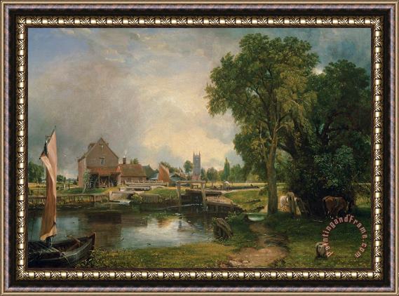 John Constable Dedham Lock and Mill Framed Print