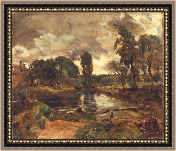 John Constable Flatford Mill from the Lock Framed Painting
