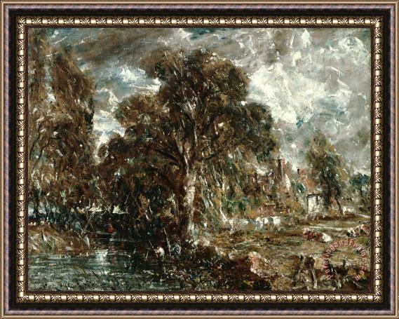 John Constable On The River Stour Framed Painting