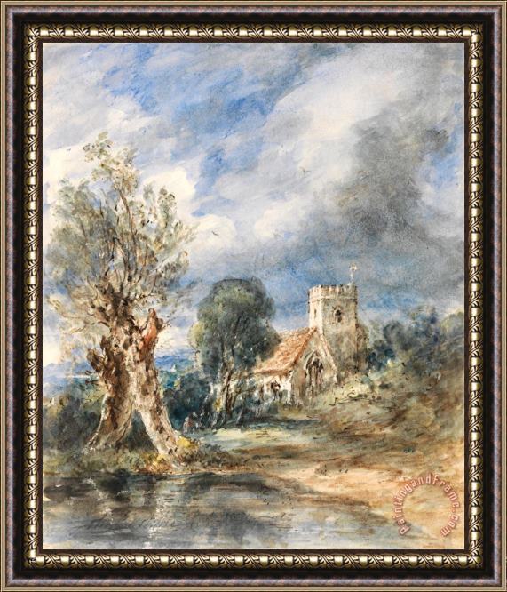 John Constable Stoke Poges Church Framed Painting