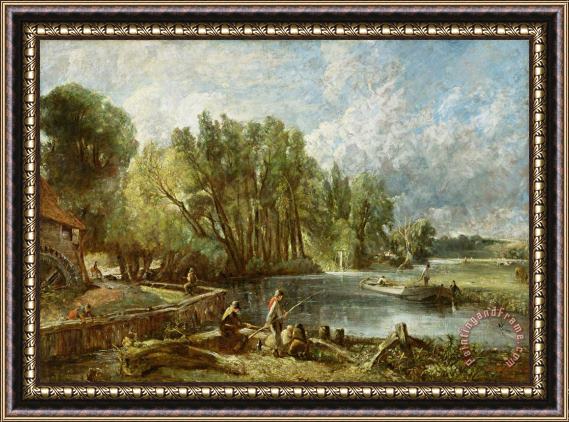 John Constable The Young Waltonians - Stratford Mill Framed Print