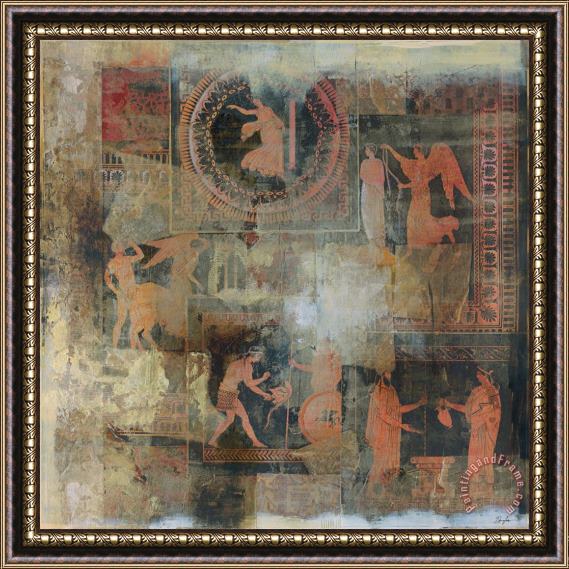John Douglas Etruscan Vision Iv Framed Painting