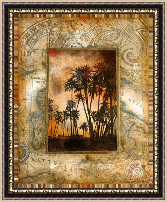 John Douglas Tahitian Sunset II Framed Painting