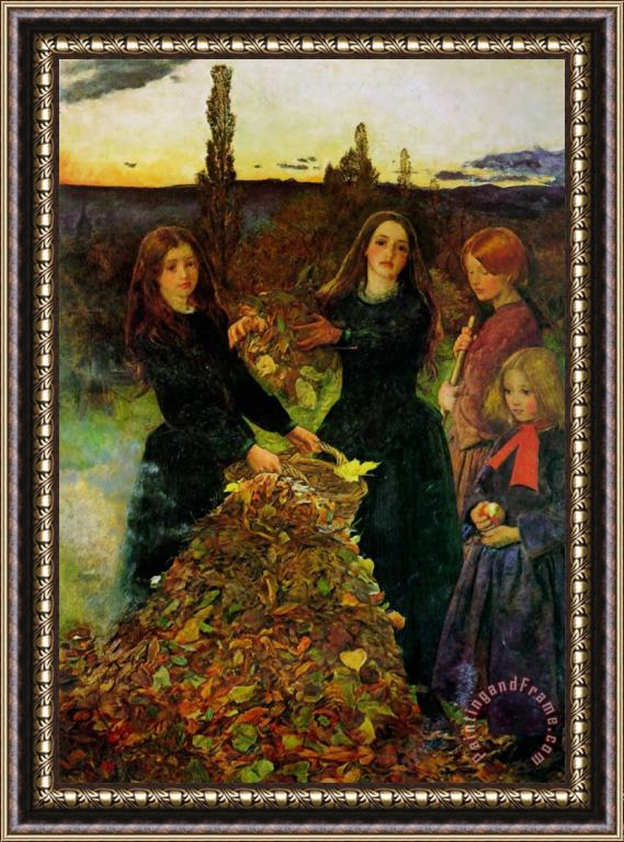 John Everett Millais Autumn Leaves Framed Painting