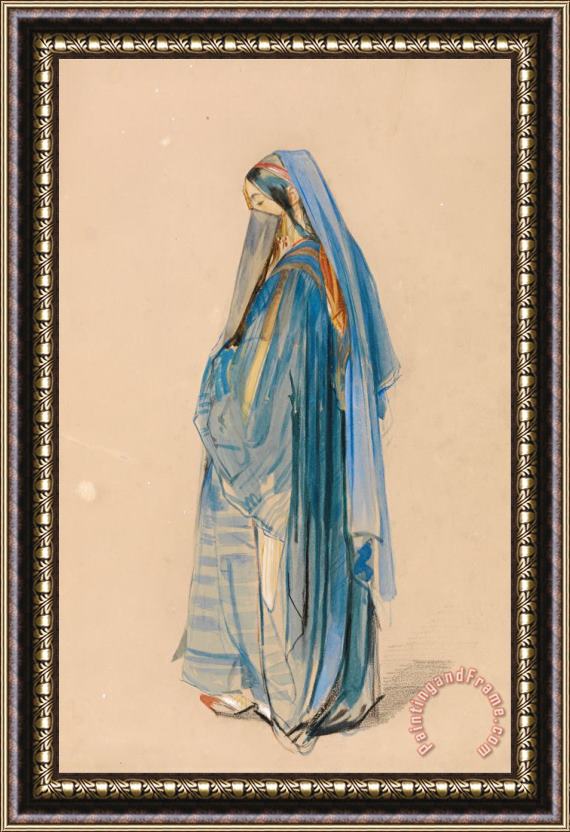 John Frederick Lewis A Young Turkish Woman Framed Painting