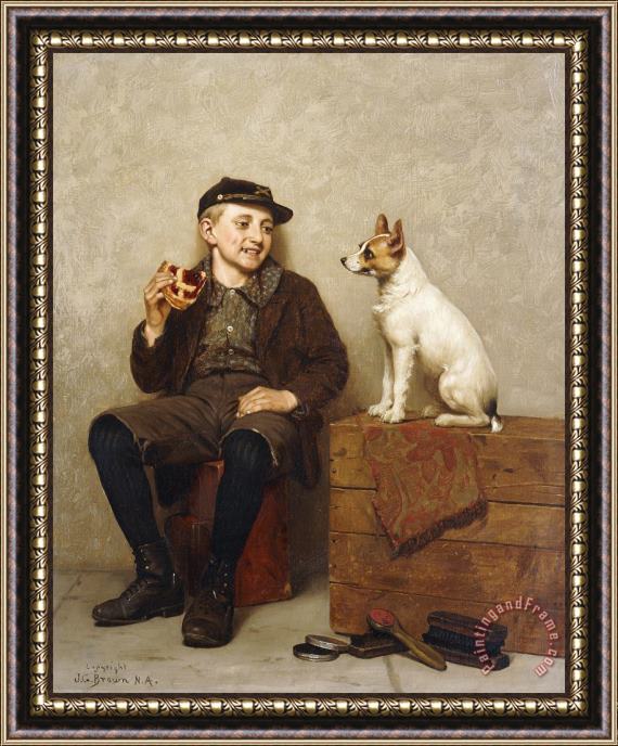 John George Brown Ill Share With You Framed Painting