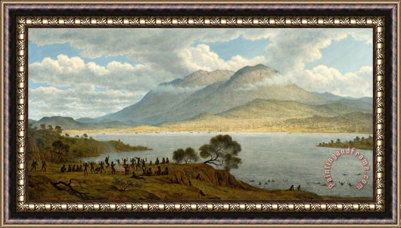 John Glover Mount Wellington And Hobart Town From Kangaroo Point Framed Painting