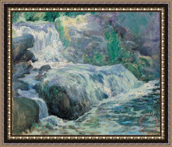 John Henry Twachman Waterfall Framed Painting