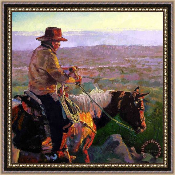 John Lautermilch His Two Best Friends Framed Painting