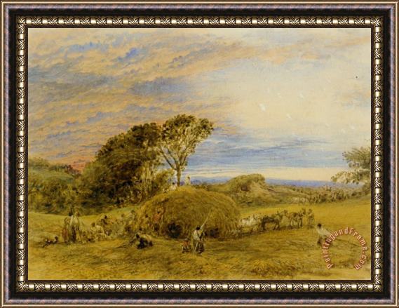 John Linnell The Harvest Field Framed Print