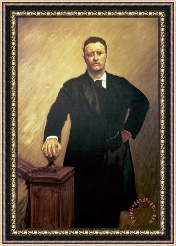 John Singer Sargent Portrait of Theodore Roosevelt Framed Painting