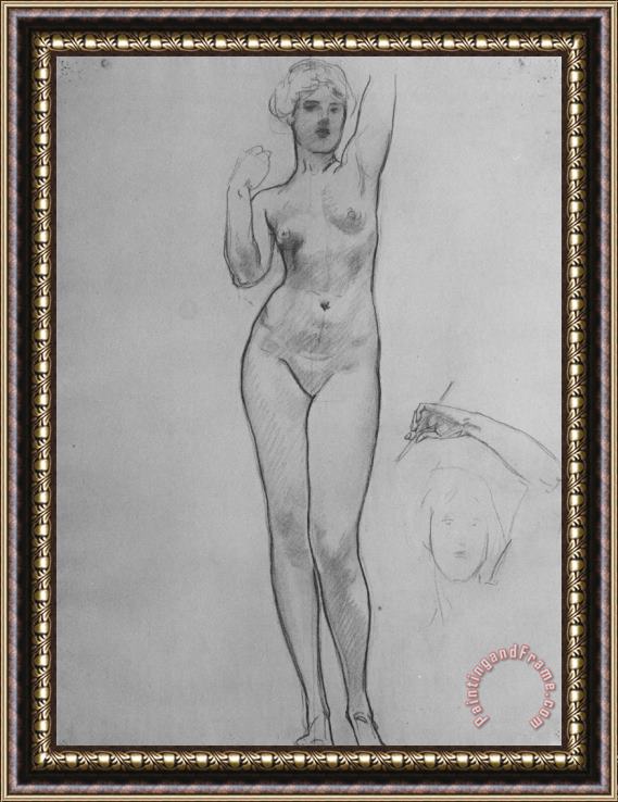John Singer Sargent Studies of Aphrodite for Aphrodite And Eros Framed Painting