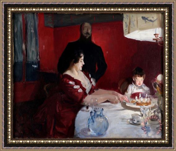 John Singer Sargent The Birthday Party Framed Painting