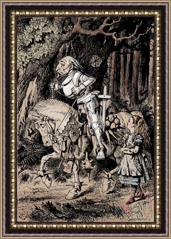 John Tenniel White Knight Alice In Wonderland Framed Painting