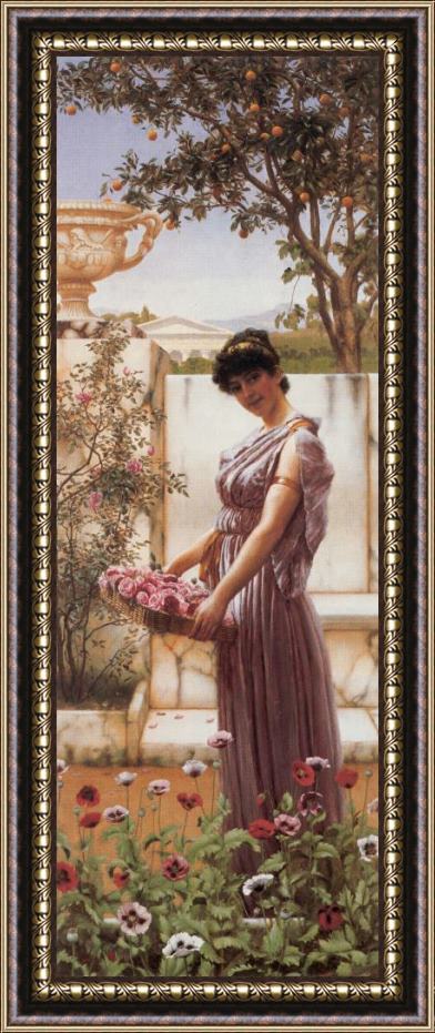 John William Godward The Flowers of Venus Framed Painting