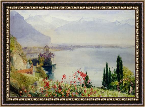 John William Inchbold The Castle at Chillon Framed Painting