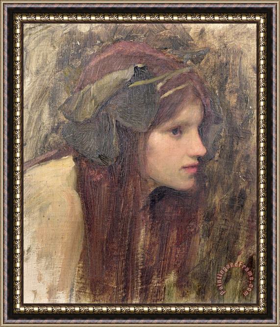 John William Waterhouse A Study for a Naiad Framed Painting