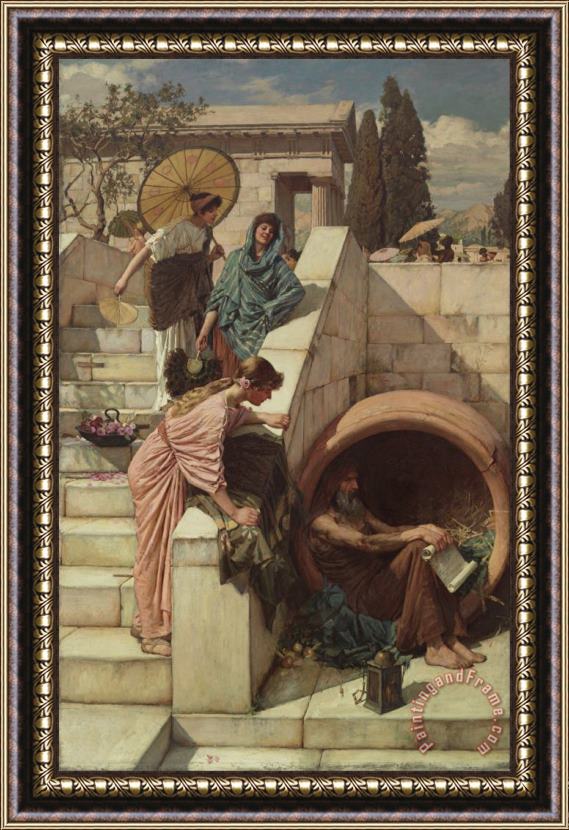 John William Waterhouse Diogenes Framed Print