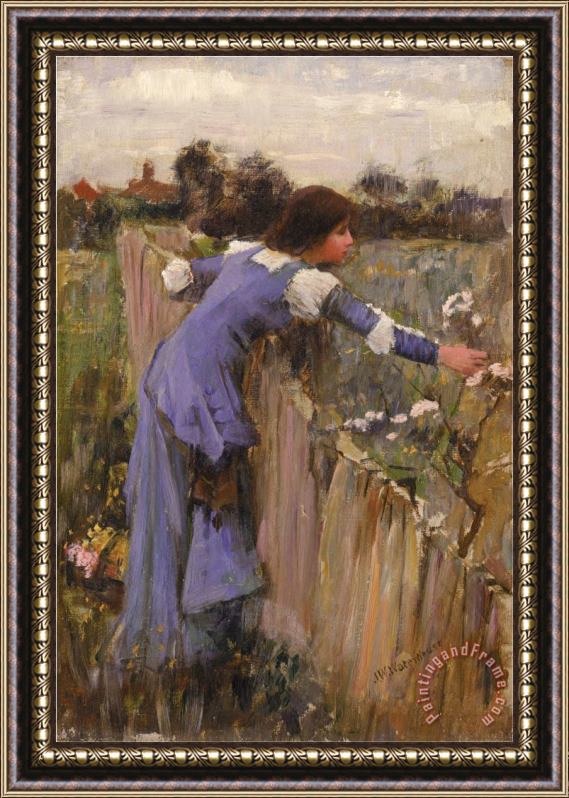 John William Waterhouse The Flower Picker Oil on Canvas Framed Print