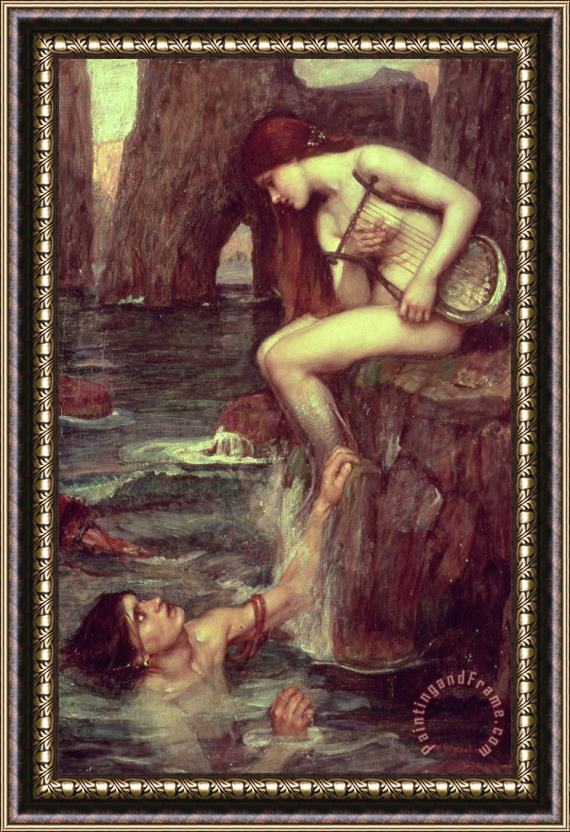 John William Waterhouse The Siren Framed Painting