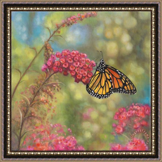John Zaccheo Monarch Butterfly Framed Painting