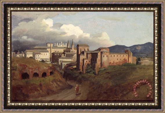 Joseph Desire Court View of Saint John Lateran Rome Framed Print