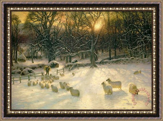 Joseph Farquharson The Shortening Winters Day is Near a Close Framed Painting