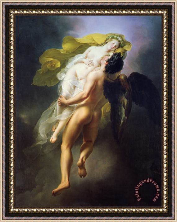 Joseph Ferdinand Lancernon Boreas abducting Oreithyia Framed Painting