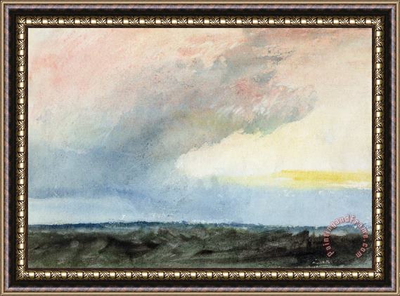 Joseph Mallord William Turner A Rainstorm at Sea Framed Painting