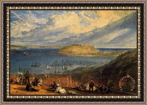 Joseph Mallord William Turner Falmouth Harbour, Cornwall Framed Painting