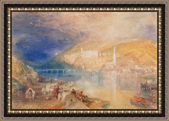 Joseph Mallord William Turner Heidelberg Sunset Framed Painting