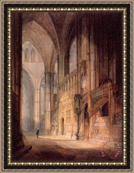 Joseph Mallord William Turner St. Erasmus in Bishop Islips Chapel, Westminster Abbey Framed Painting