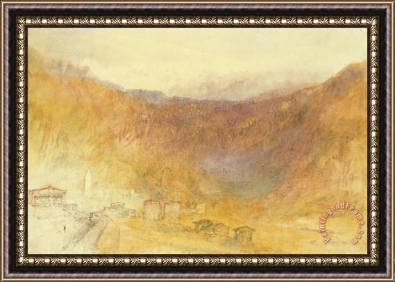 Joseph Mallord William Turner The Brunig Pass from Meiringen Framed Painting