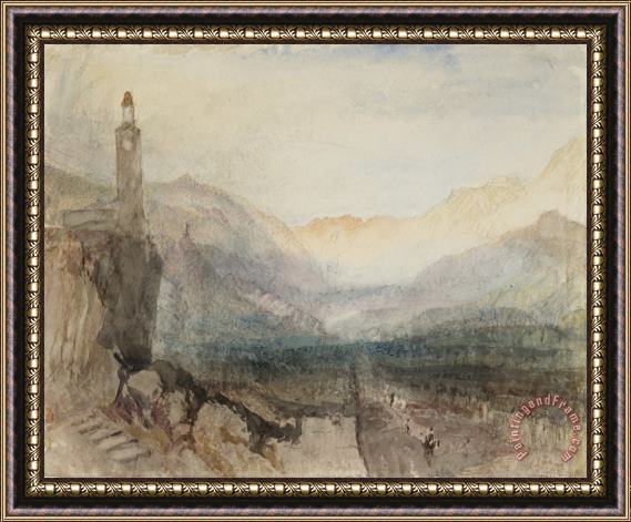 Joseph Mallord William Turner The Pass of The Splugen: Sample Study Framed Painting