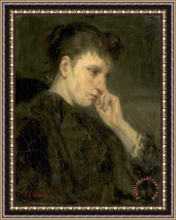 Jozef Israels 'melancholie' Framed Painting