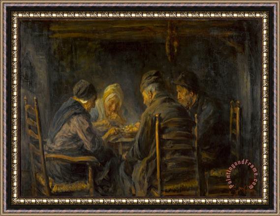Jozef Israels Potato Eaters Framed Painting