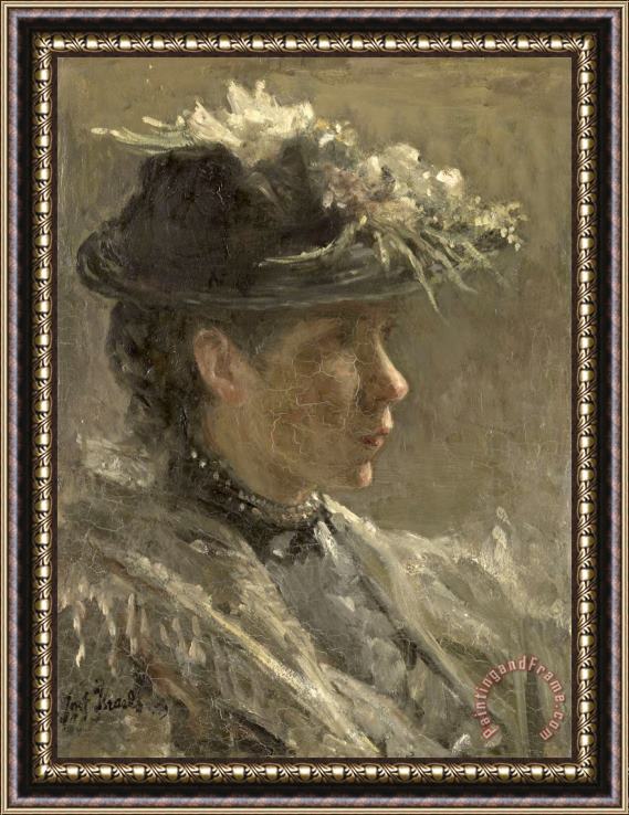 Jozef Israels Study of Sijtje Van Bemmel (1880 1963) Framed Painting
