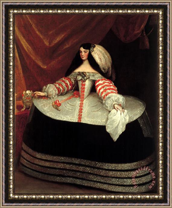 Juan Carreno de Miranda Ines De Zuniga, Countess of Monterrey Framed Painting