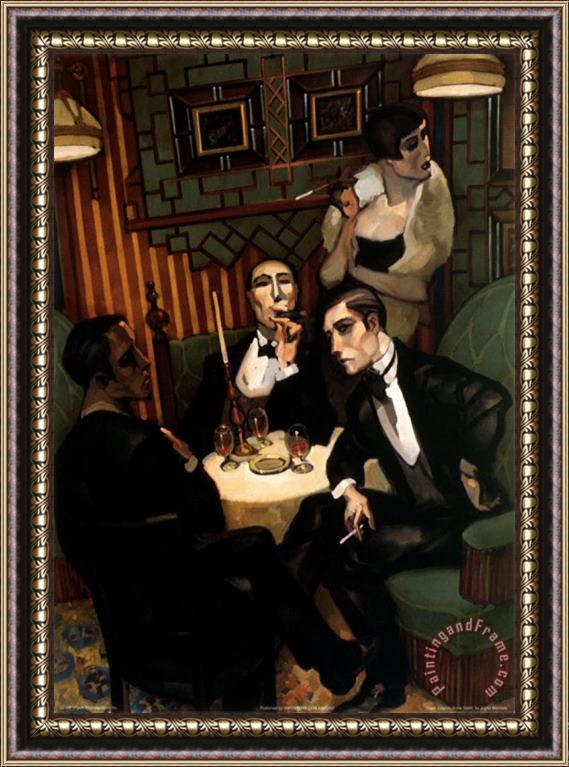 Juarez Machado Cigar Cognac in The Salon Framed Print