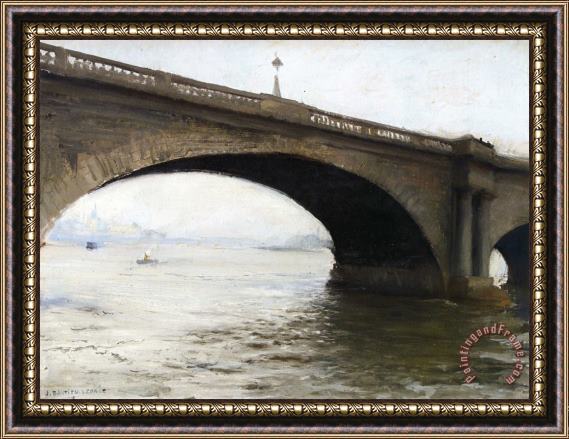 Jules Bastien Lepage Un Pont De Londres Framed Painting