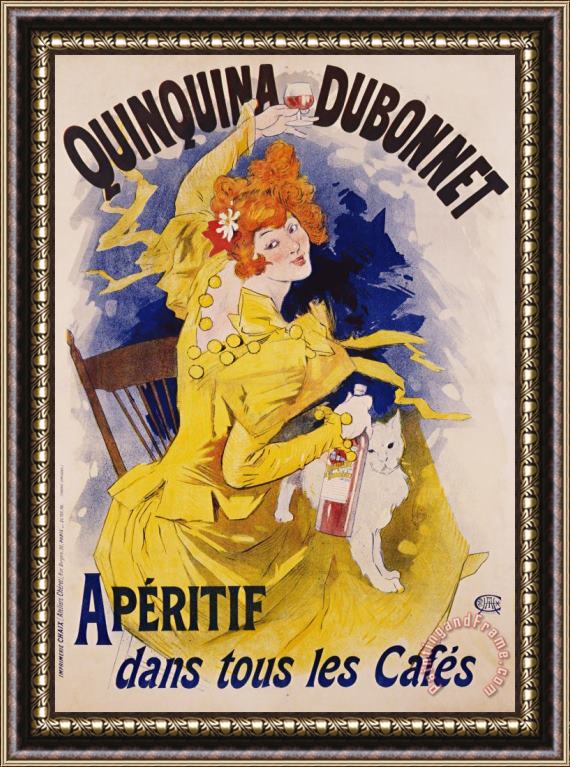 Jules Cheret Quinquina Dubonnet Poster Framed Painting