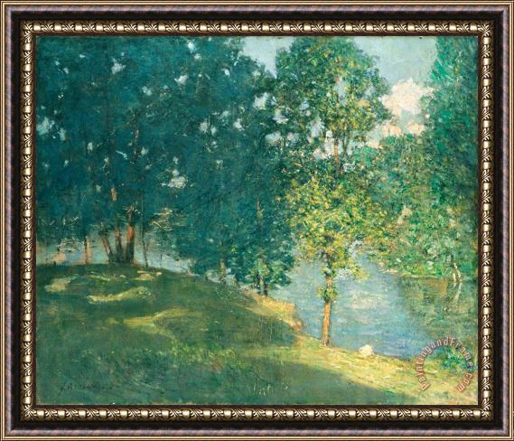 Julian Alden Weir Afternoon by The Pond Framed Painting
