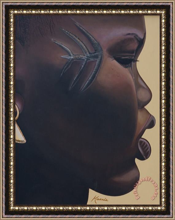 Kaaria Mucherera Tribal Mark Framed Painting