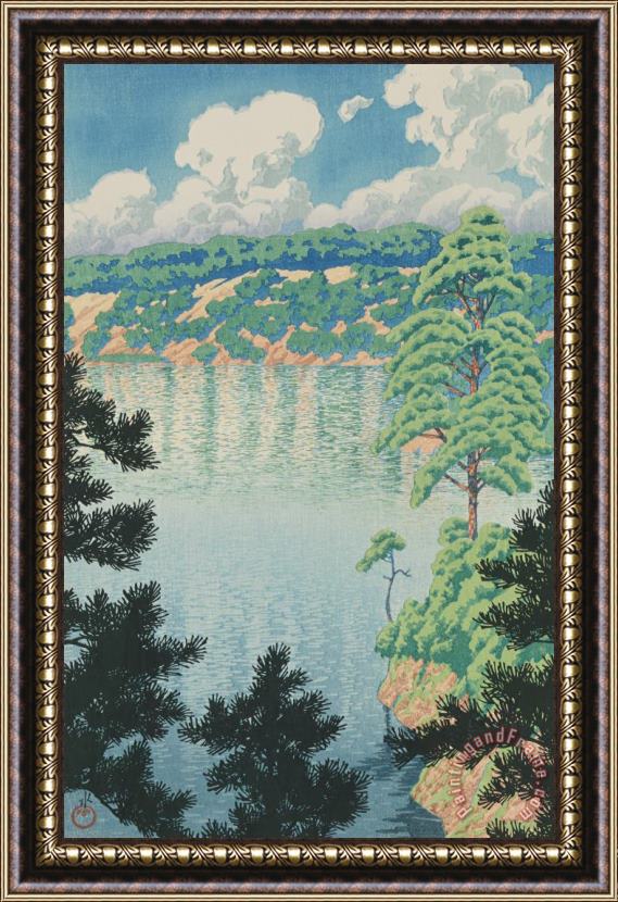 Kawase Hasui Akisu Lake, Akita (akita Akisu Numa) Framed Print