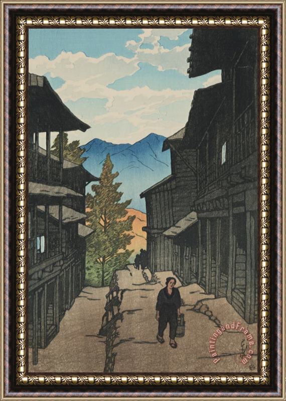 Kawase Hasui Autumn at Shiobara (shiobara Arayu No Aki), From The Series Souvenirs of Travels, First Series (tabi Miyage, Dai Isshu) Framed Print