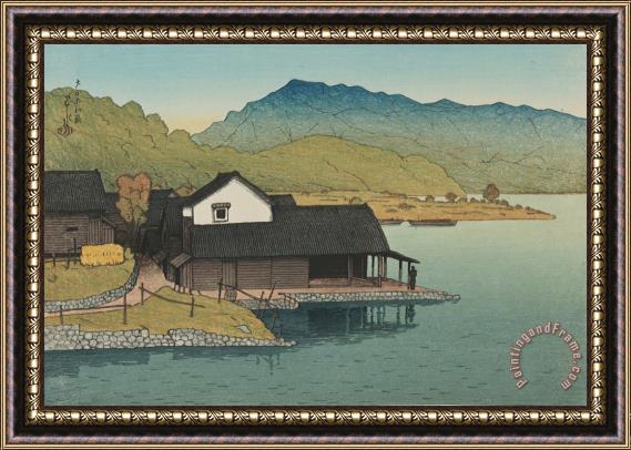 Kawase Hasui Autumn on Lake Kugushiko (wakasa Kugushiko), From The Series Souvenirs of Travels, First Series (tabi Miyage, Dai Isshu) Framed Print
